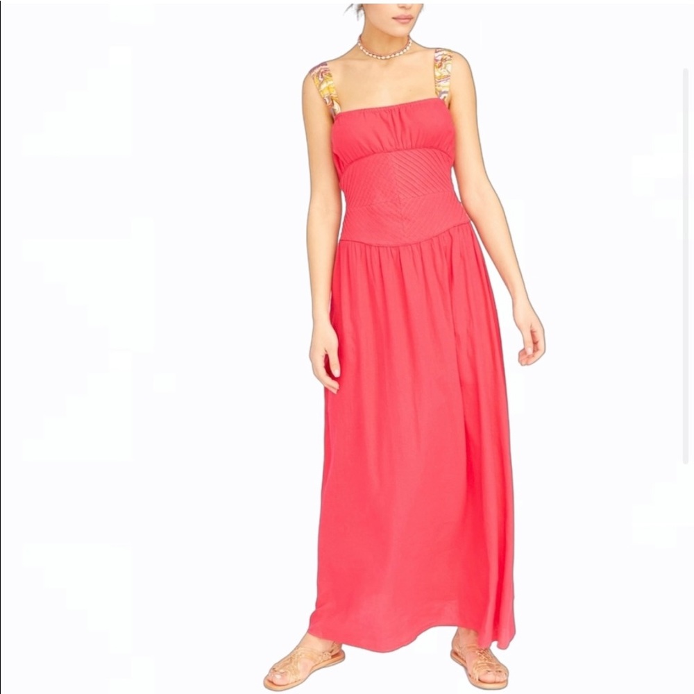 NWT Free People Santorini Pink Boho Maxi Dress